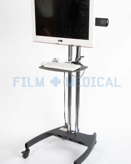Mobile Hospital Monitor on stand and keyboard (Work Station)